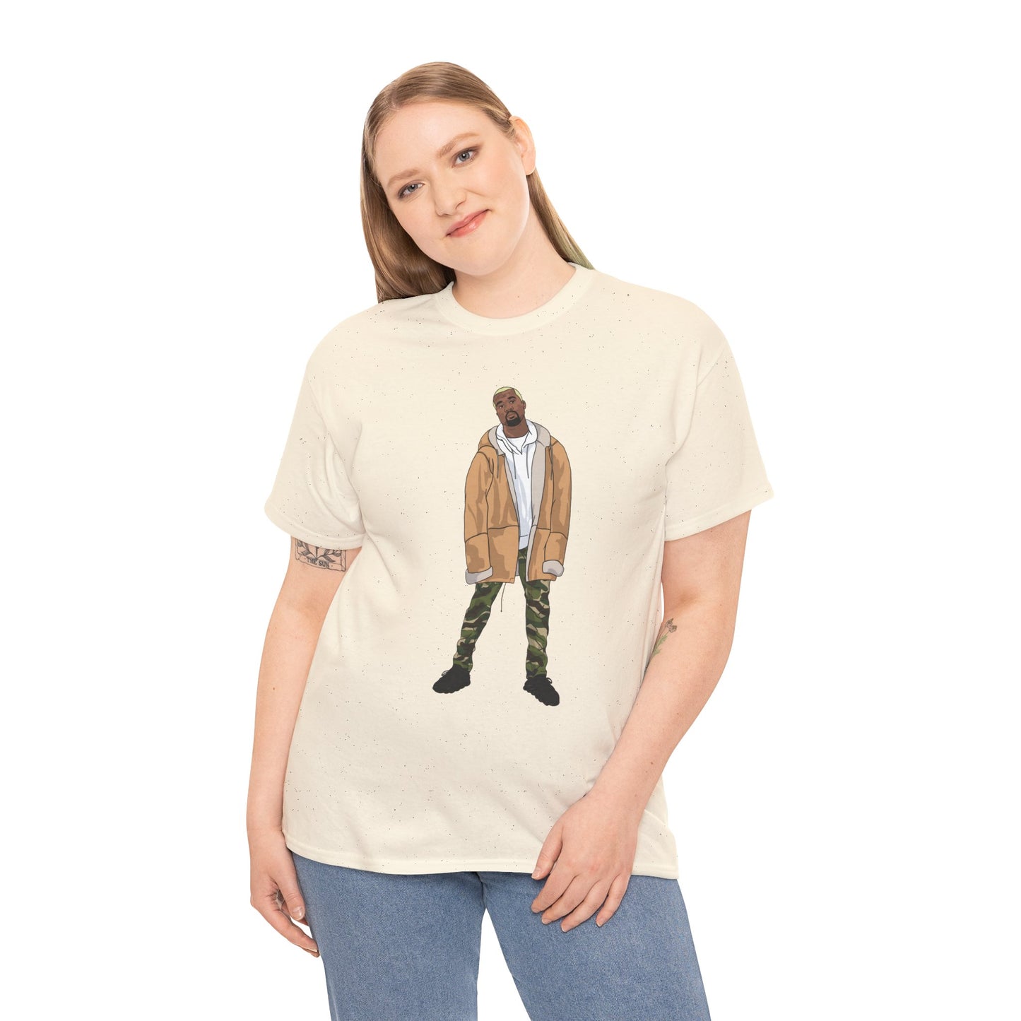 Blonde Ye 450 Cloud Black Tee Heavy Cotton