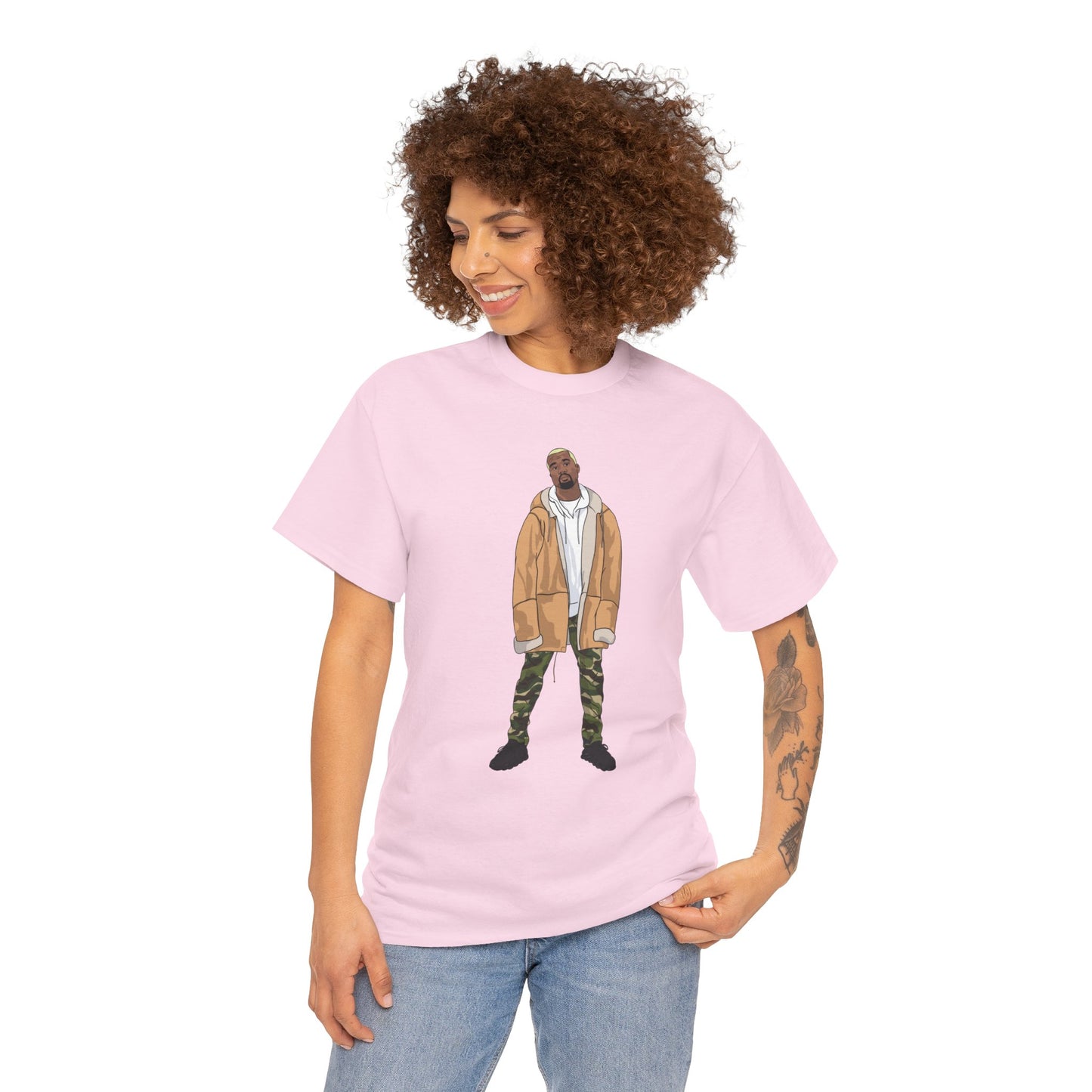 Blonde Ye 450 Cloud Black Tee Heavy Cotton
