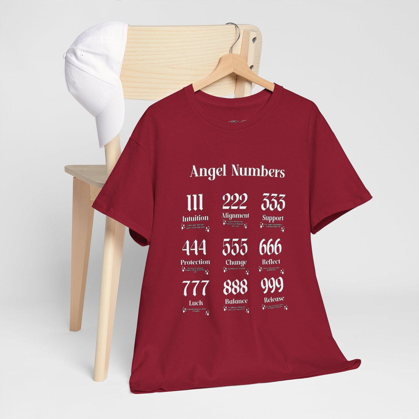 Angel Numbers - ALL WHT Heavy Cotton T-Shirt