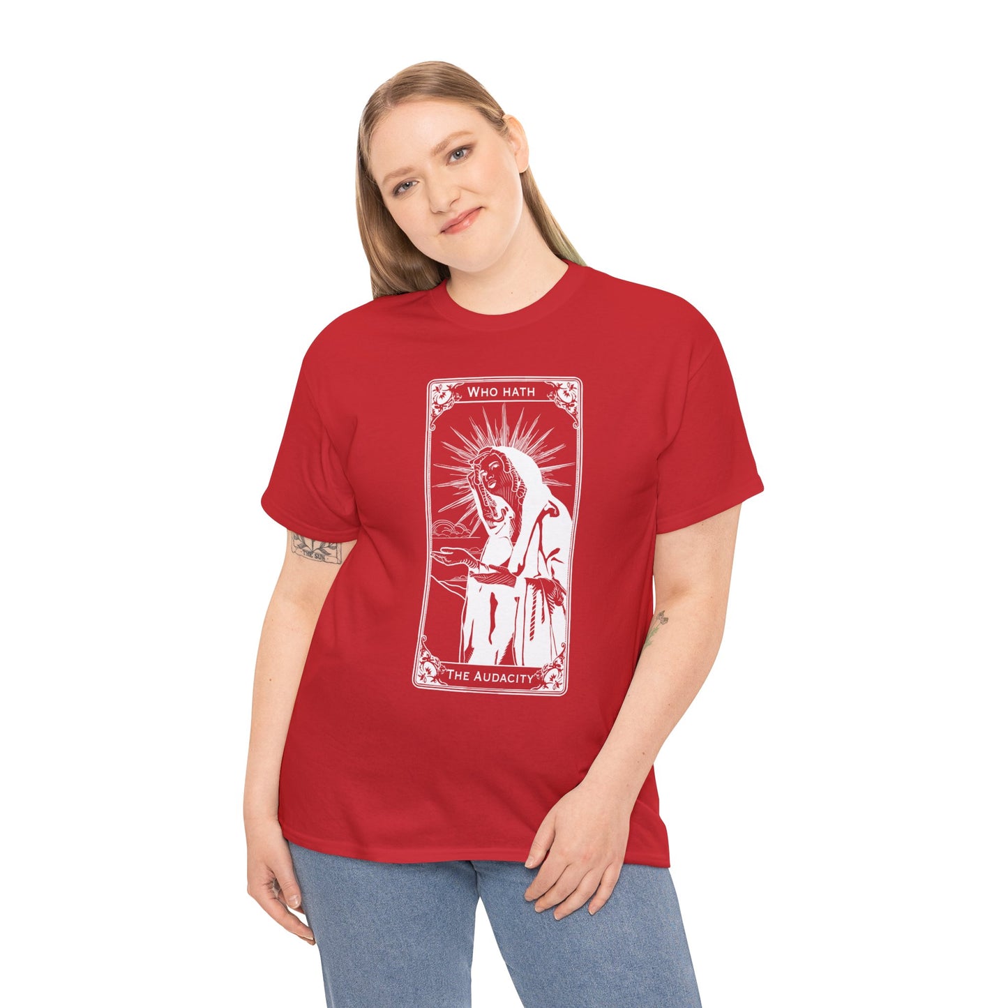 The Audacity Tarot Card 100% Cotton Tee x WHT