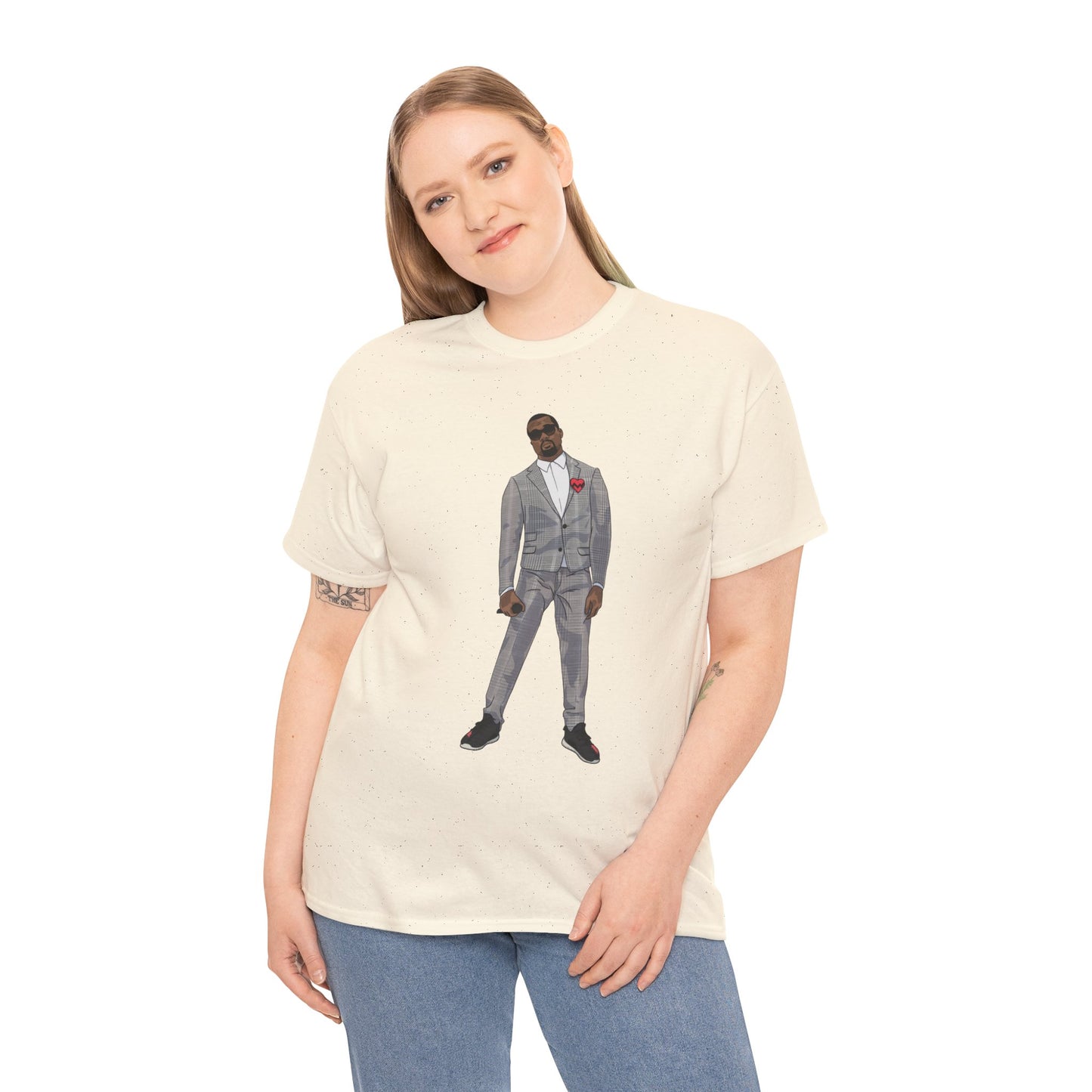 Ye 808 350 Red Stripe Tee Heavy Cotton