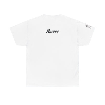 Human Being Shipping Label 100% Cotton Tee x BLK