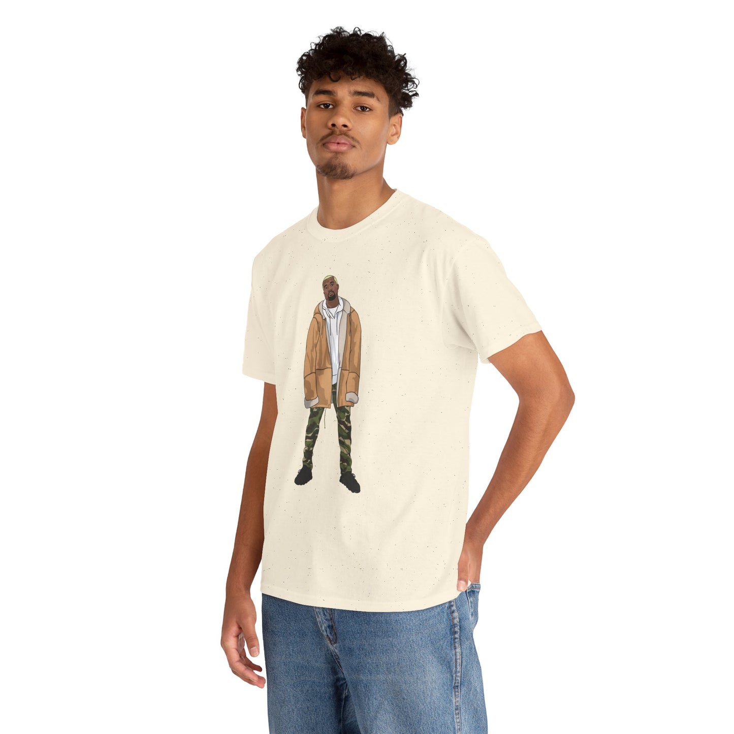 Blonde Ye 450 Cloud Black Tee Heavy Cotton