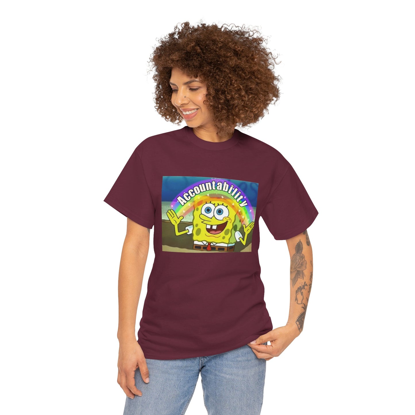 Sponge Bob Accountability Tee Heavy Cotton