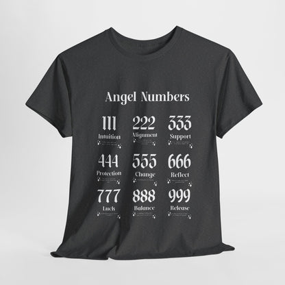 Angel Numbers - ALL WHT Heavy Cotton T-Shirt