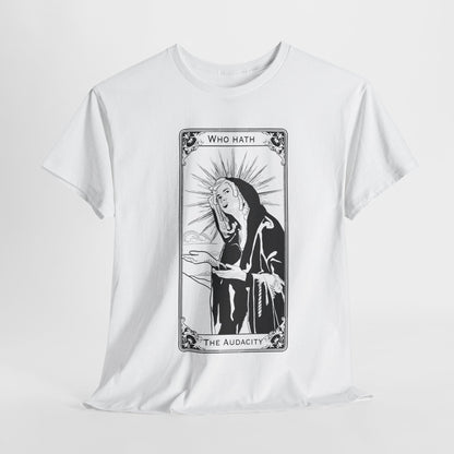 The Audacity Tarot Card 100% Cotton Tee x BLK