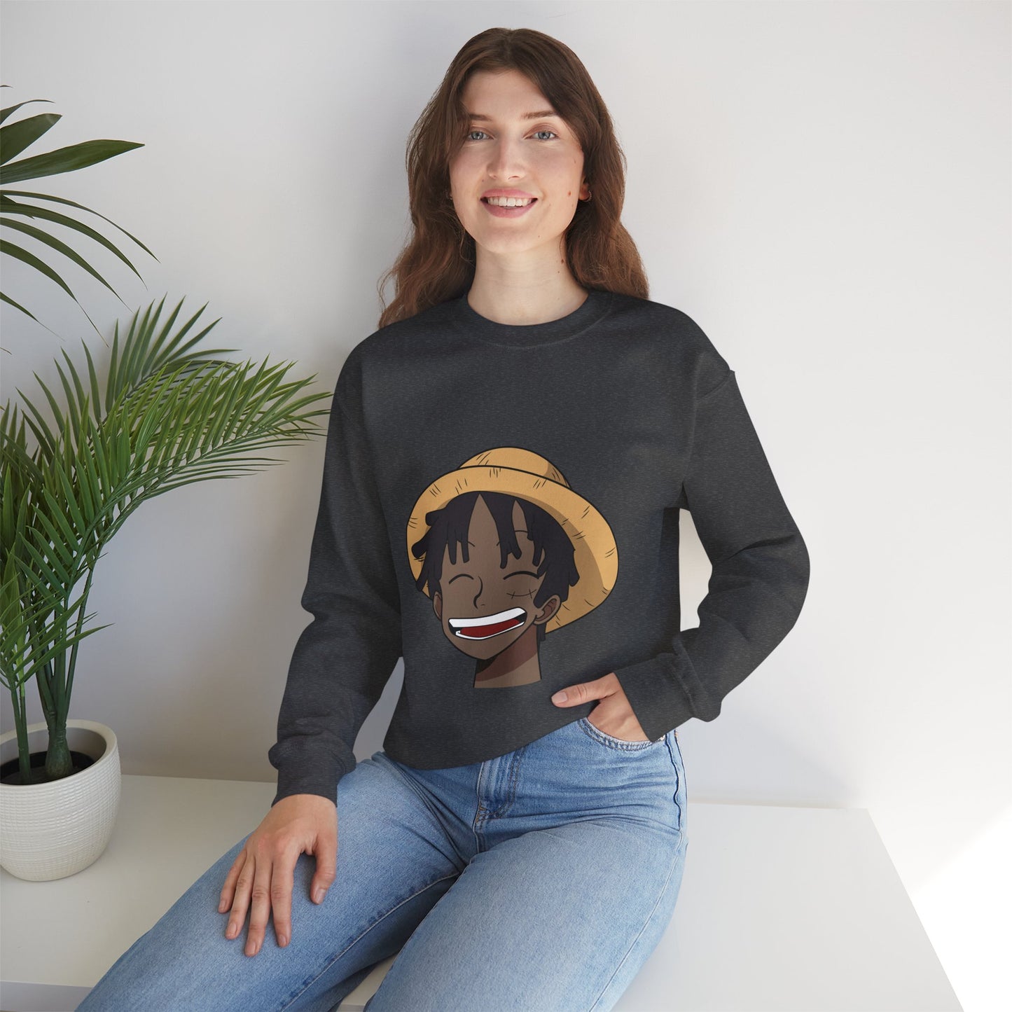 Black Luffy Crewneck Sweatshirt Heavy Blend™
