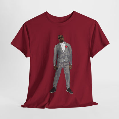 Ye 808 350 Red Stripe Tee Heavy Cotton