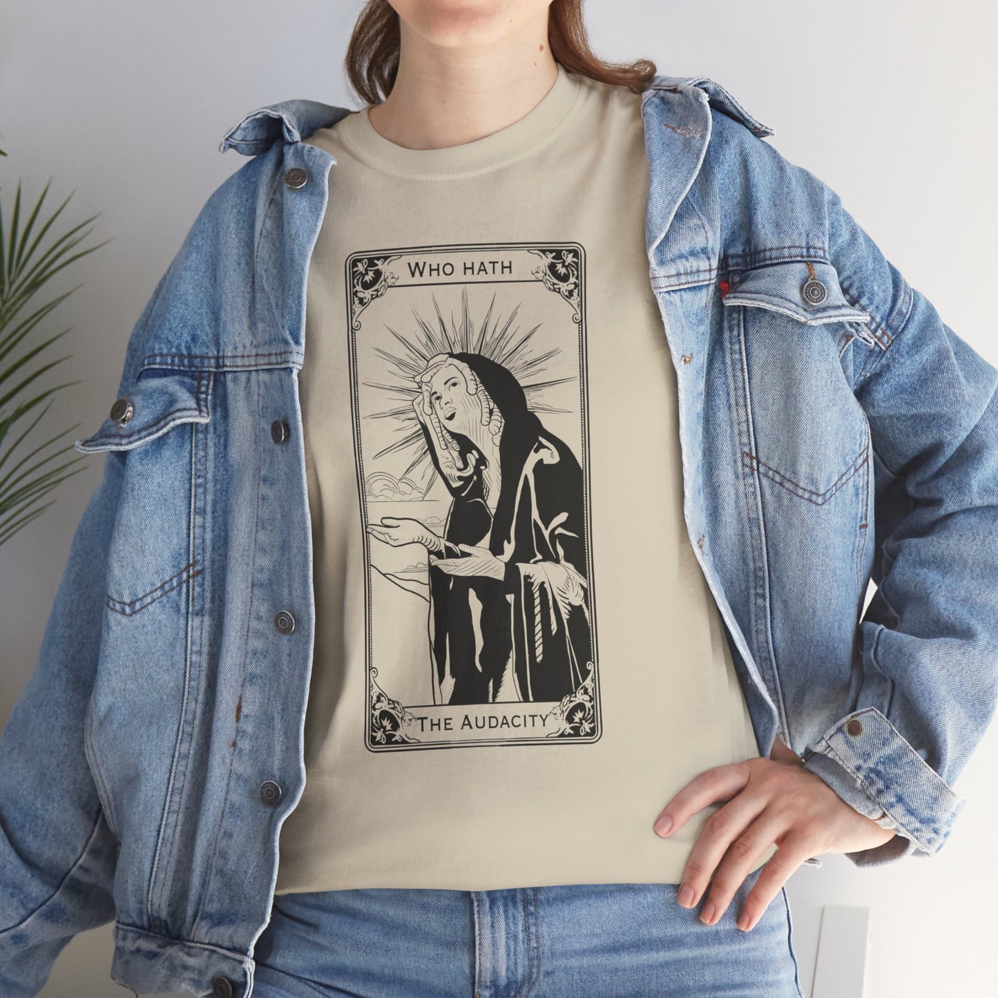 The Audacity Tarot Card 100% Cotton Tee x BLK