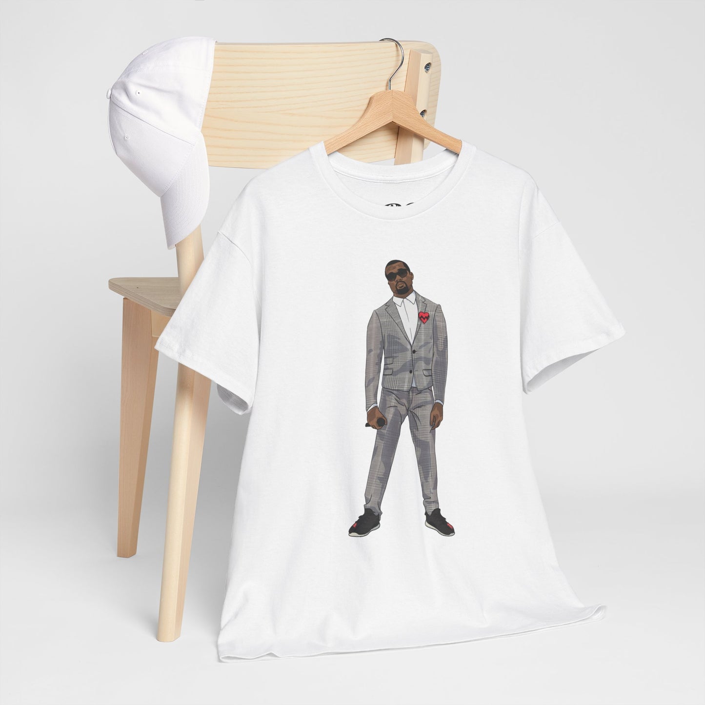 Ye 808 350 Red Stripe Tee Heavy Cotton