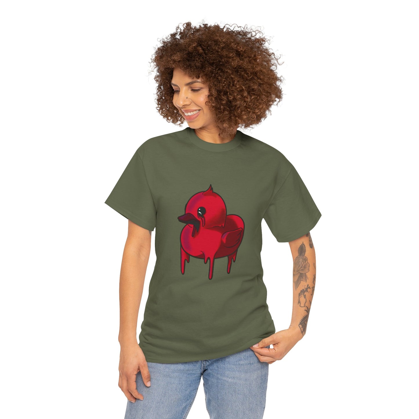 Red Suede Duck Sawse Tee Heavy Cotton