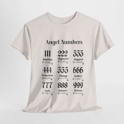 Angel Numbers - ALL BLK Heavy Cotton T-Shirt