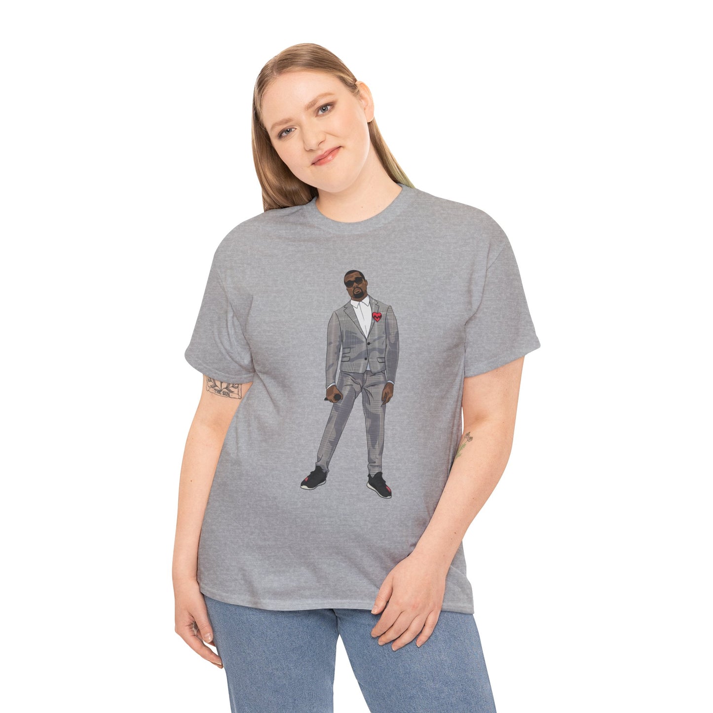 Ye 808 350 Red Stripe Tee Heavy Cotton