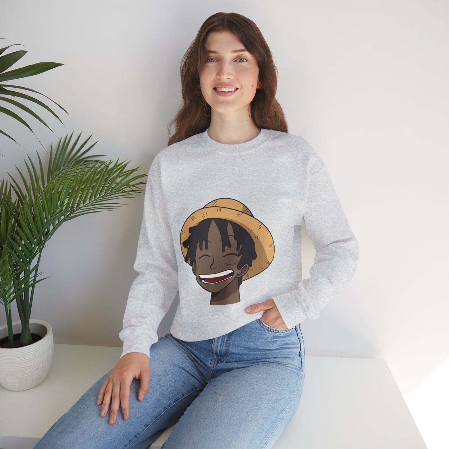 Black Luffy Crewneck Sweatshirt Heavy Blend™