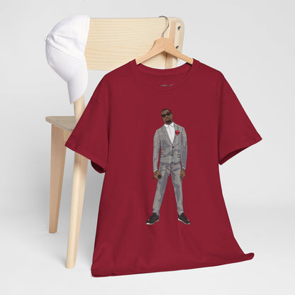 Ye 808 350 Red Stripe Tee Heavy Cotton