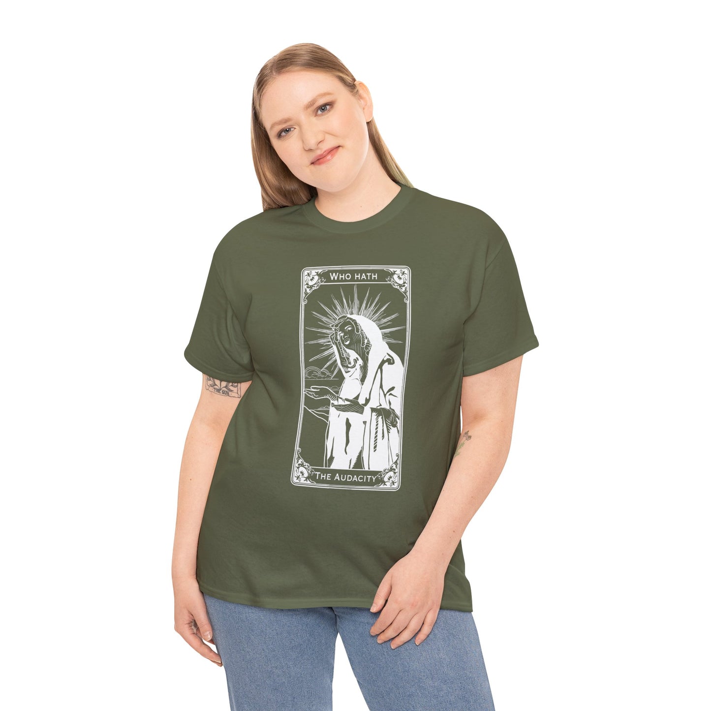 The Audacity Tarot Card 100% Cotton Tee x WHT