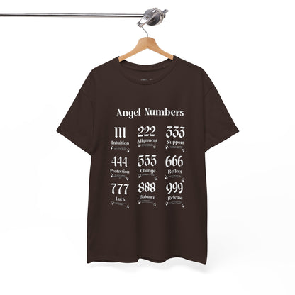 Angel Numbers - ALL WHT Heavy Cotton T-Shirt