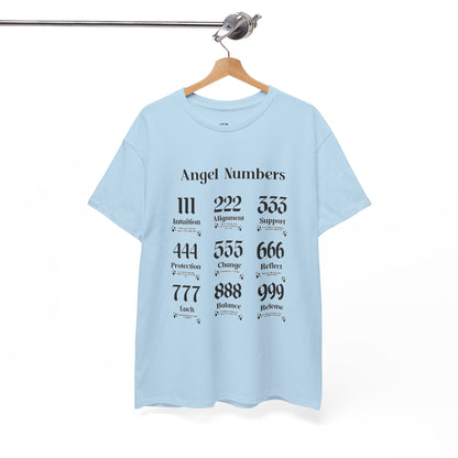 Angel Numbers - ALL BLK Heavy Cotton T-Shirt
