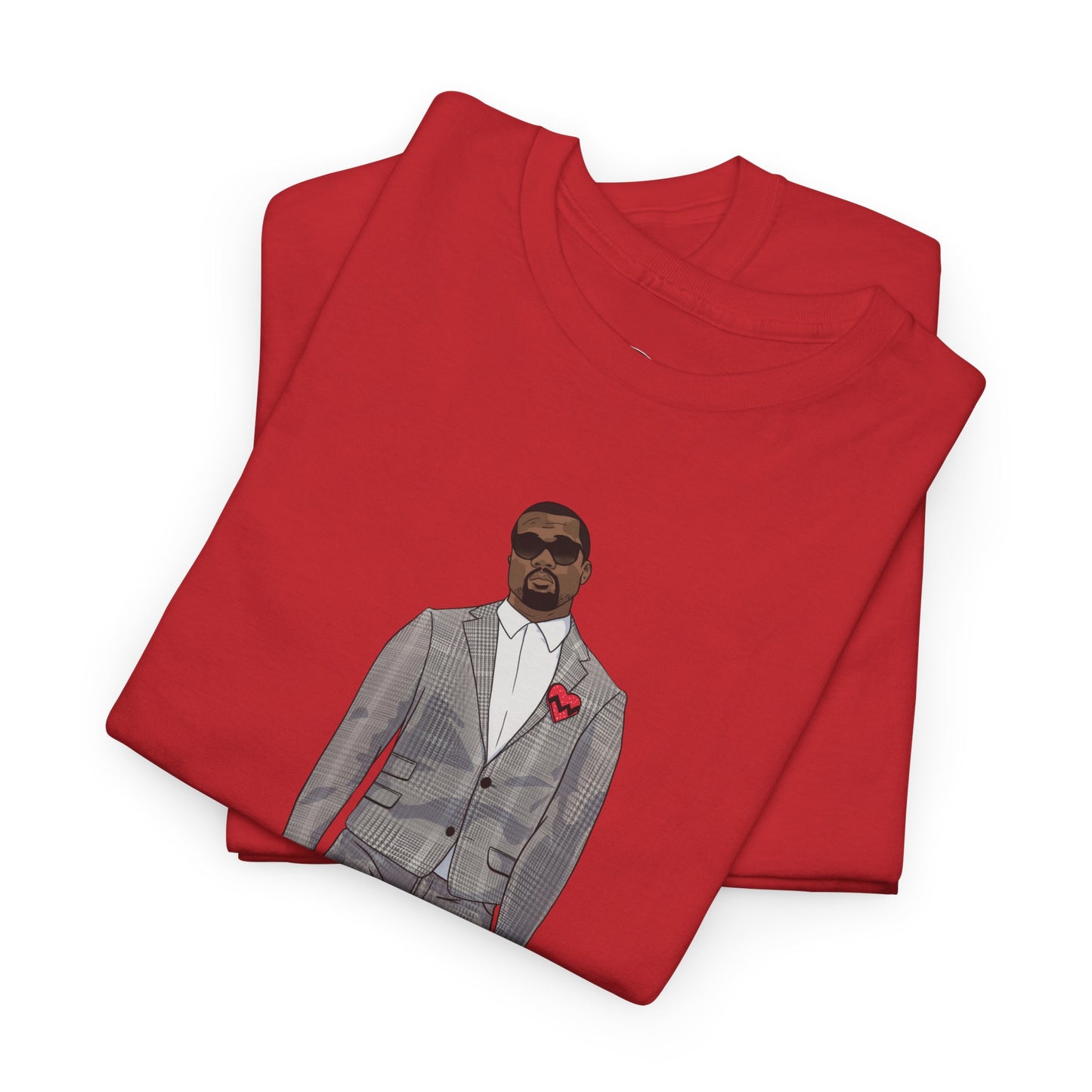 Ye 808 350 Red Stripe Tee Heavy Cotton