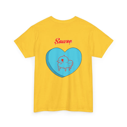 Conversation Heart Duck Sawse Logo Tee Heavy Cotton 06