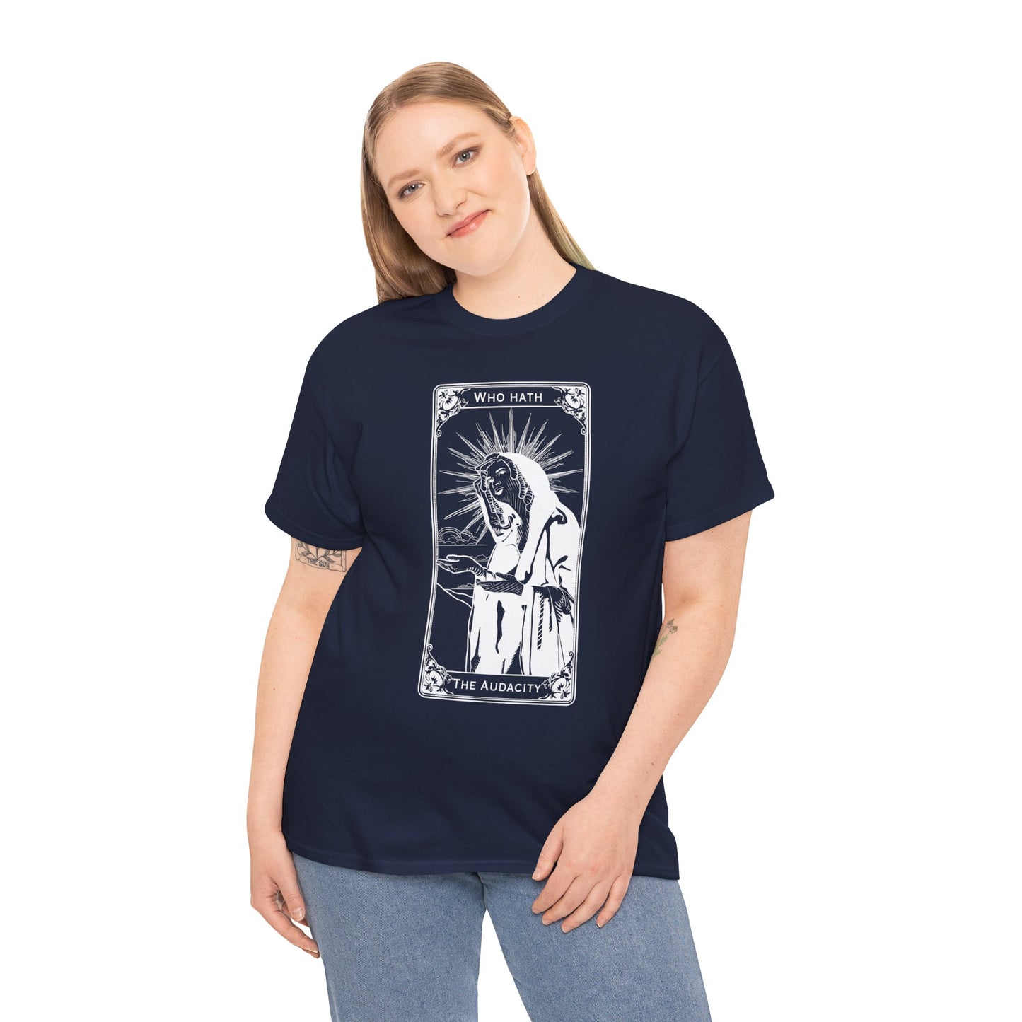 The Audacity Tarot Card 100% Cotton Tee x WHT