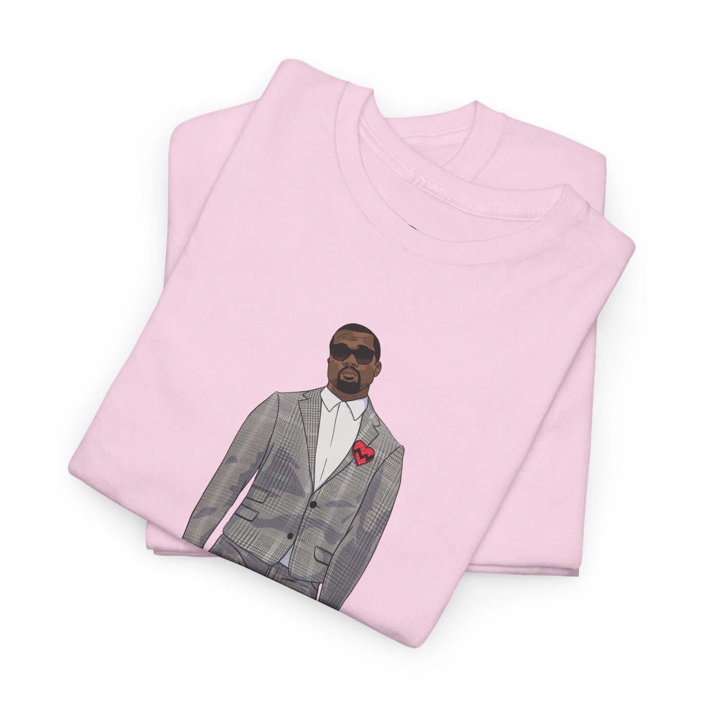 Ye 808 350 Red Stripe Tee Heavy Cotton