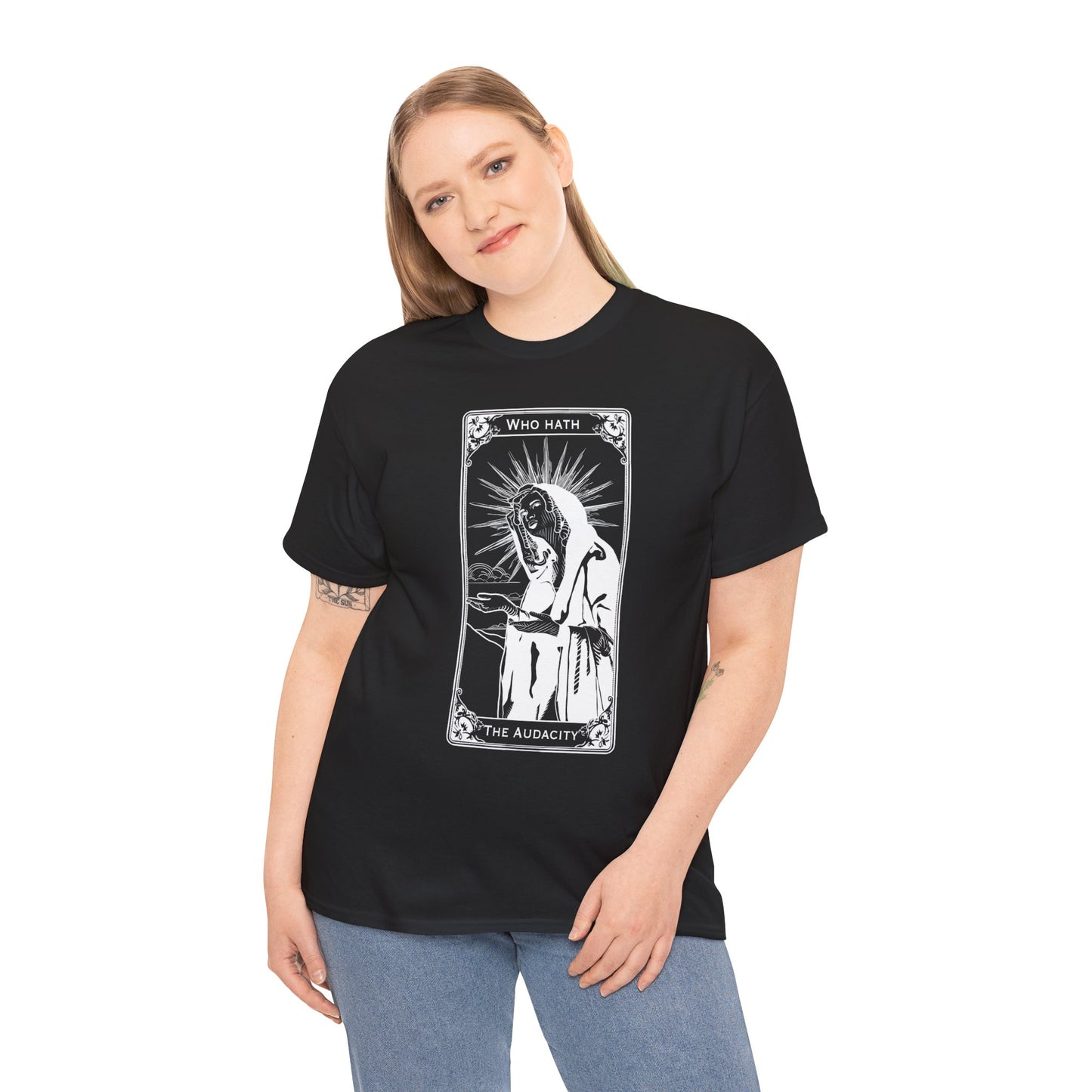 The Audacity Tarot Card 100% Cotton Tee x WHT