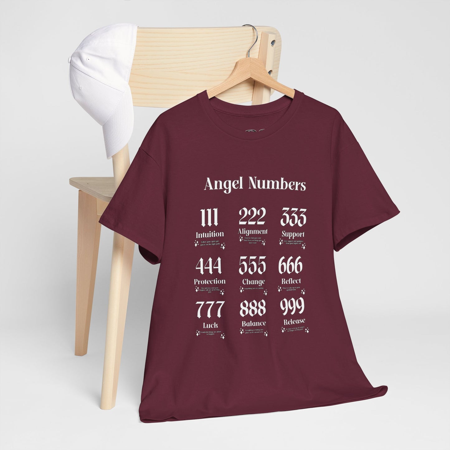 Angel Numbers - ALL WHT Heavy Cotton T-Shirt
