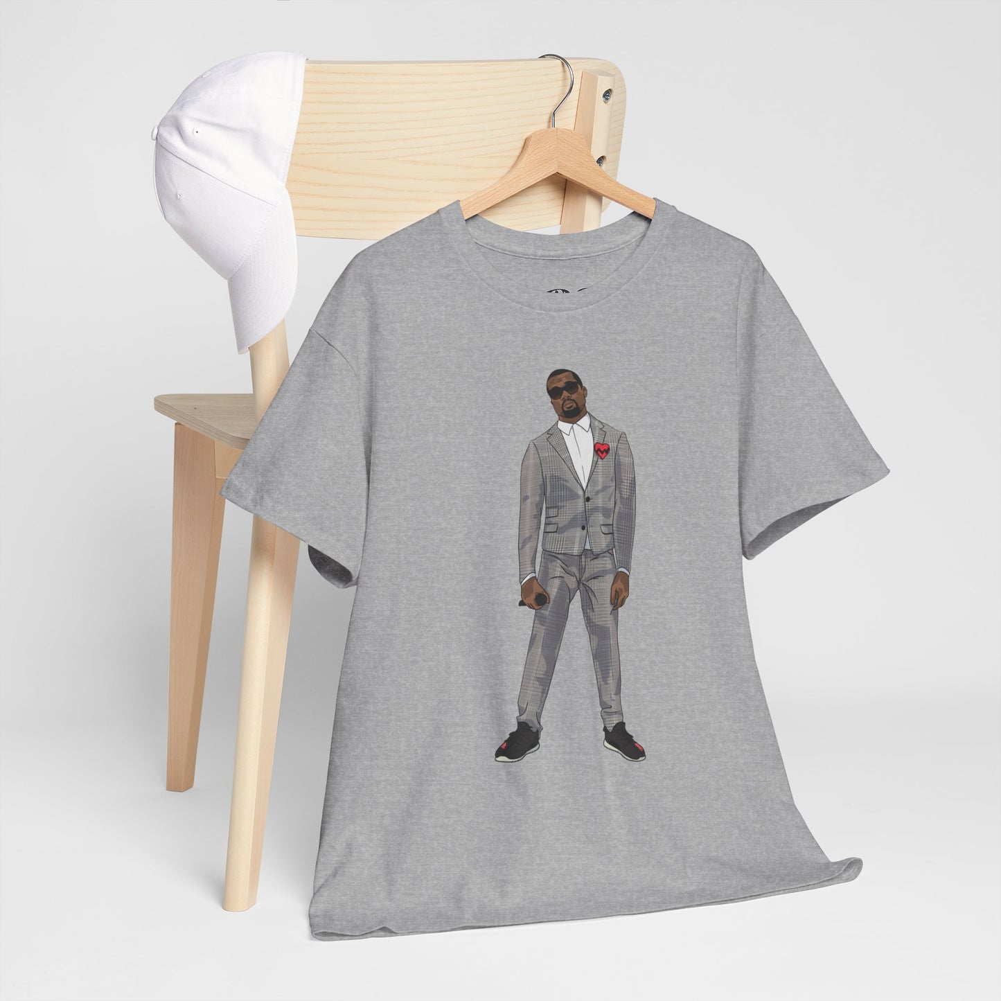 Ye 808 350 Red Stripe Tee Heavy Cotton