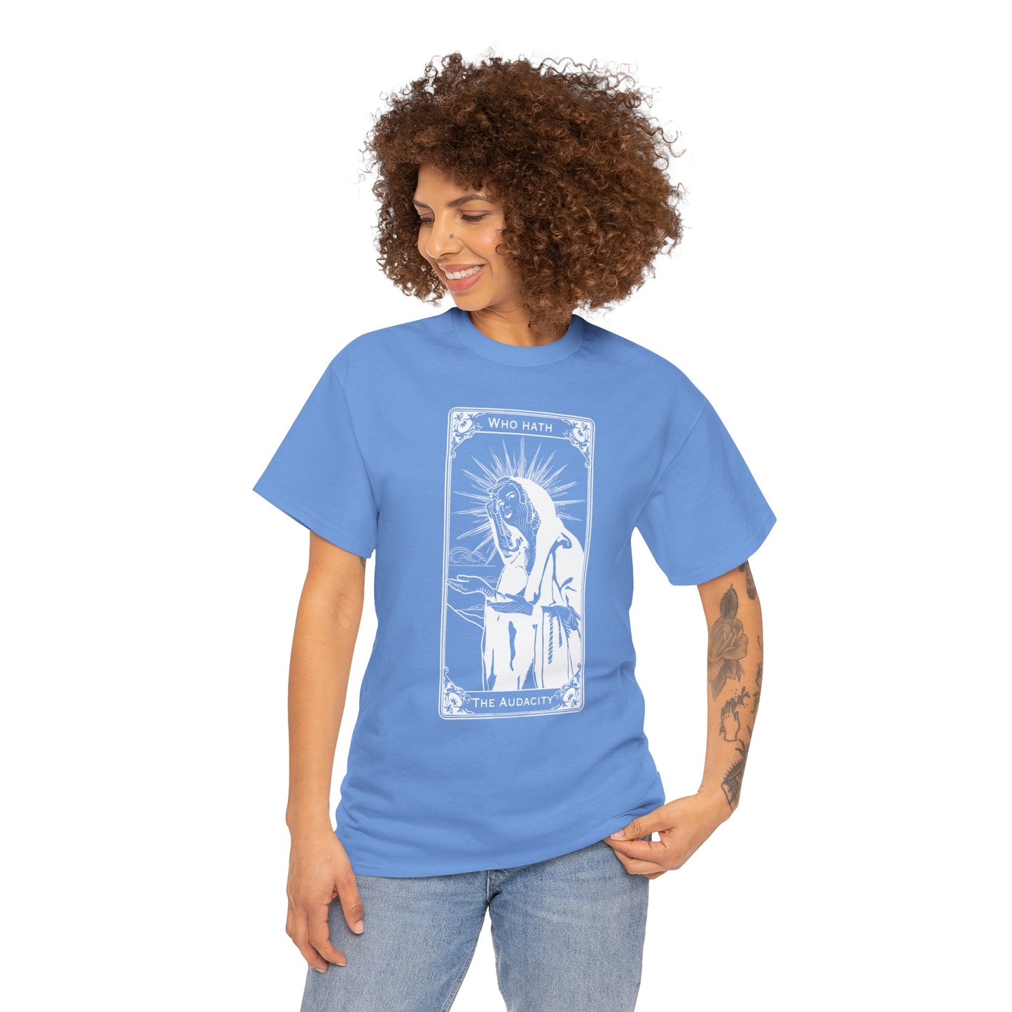 The Audacity Tarot Card 100% Cotton Tee x WHT