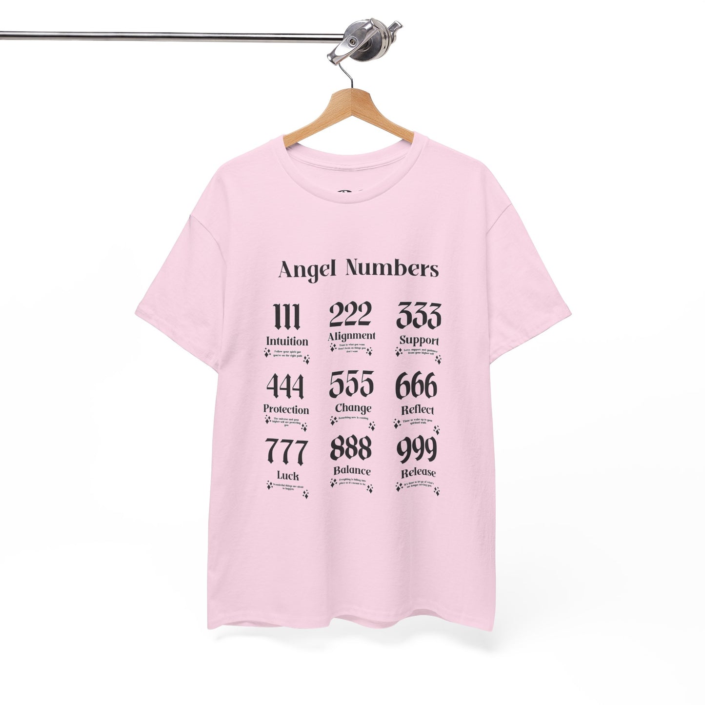 Angel Numbers - ALL BLK Heavy Cotton T-Shirt