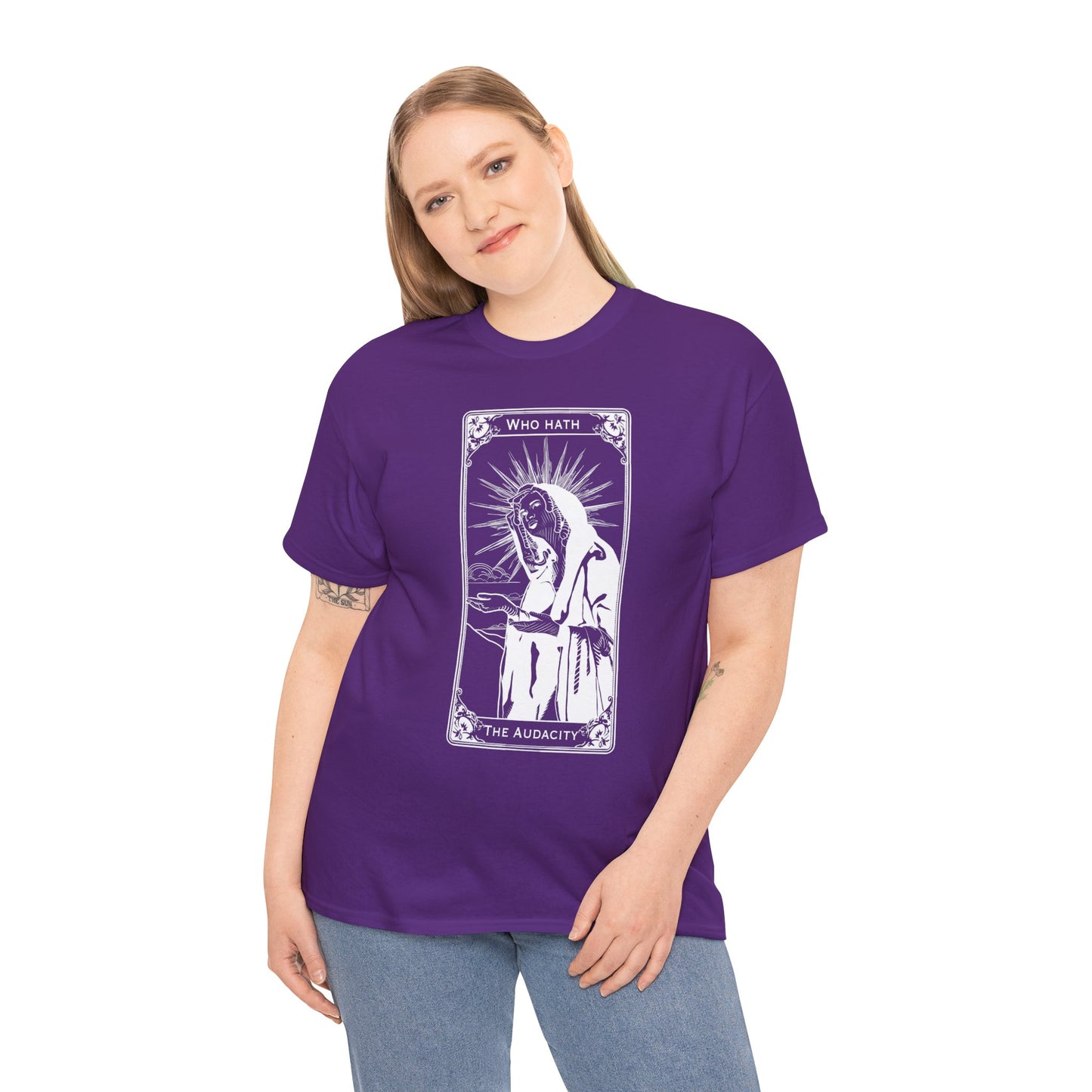 The Audacity Tarot Card 100% Cotton Tee x WHT