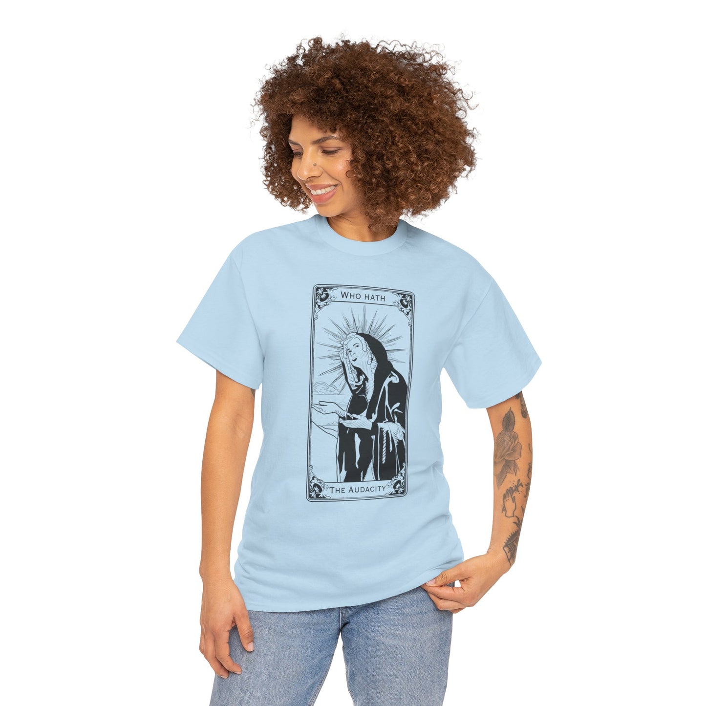 The Audacity Tarot Card 100% Cotton Tee x BLK