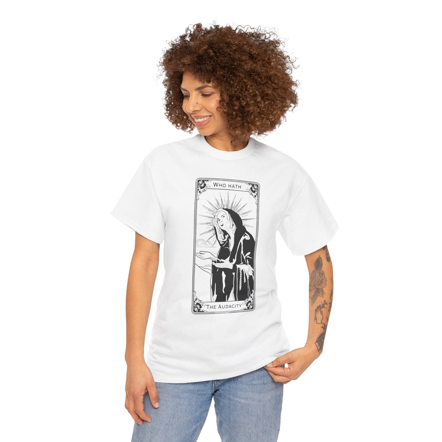 The Audacity Tarot Card 100% Cotton Tee x BLK