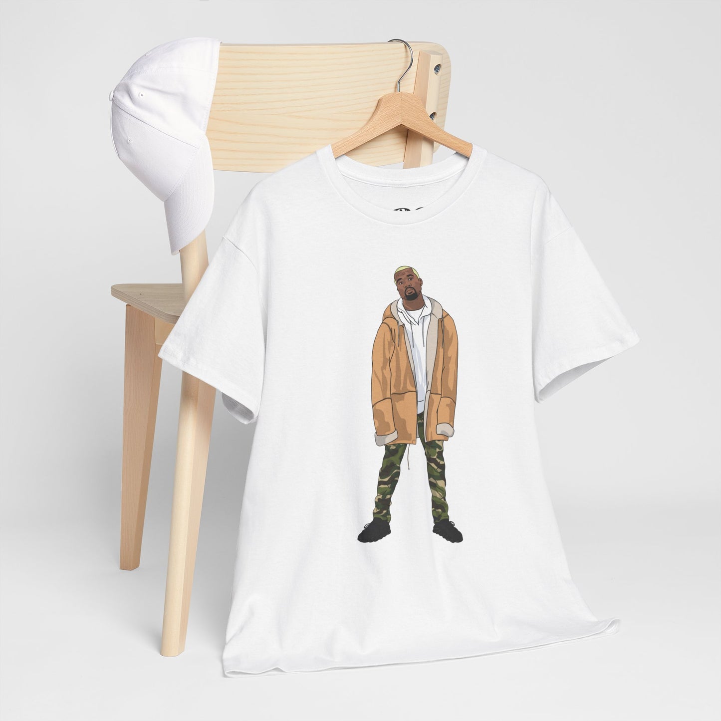 Blonde Ye 450 Cloud Black Tee Heavy Cotton