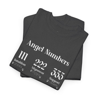Angel Numbers - ALL WHT Heavy Cotton T-Shirt