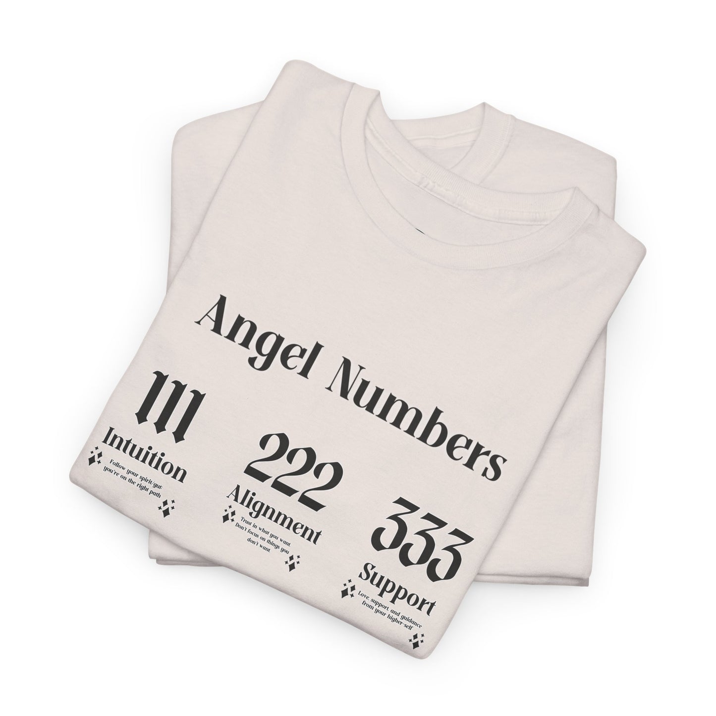 Angel Numbers - ALL BLK Heavy Cotton T-Shirt