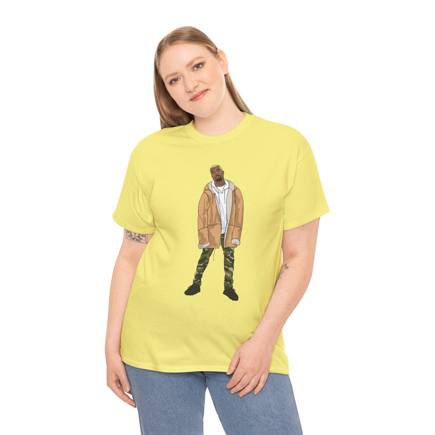 Blonde Ye 450 Cloud Black Tee Heavy Cotton