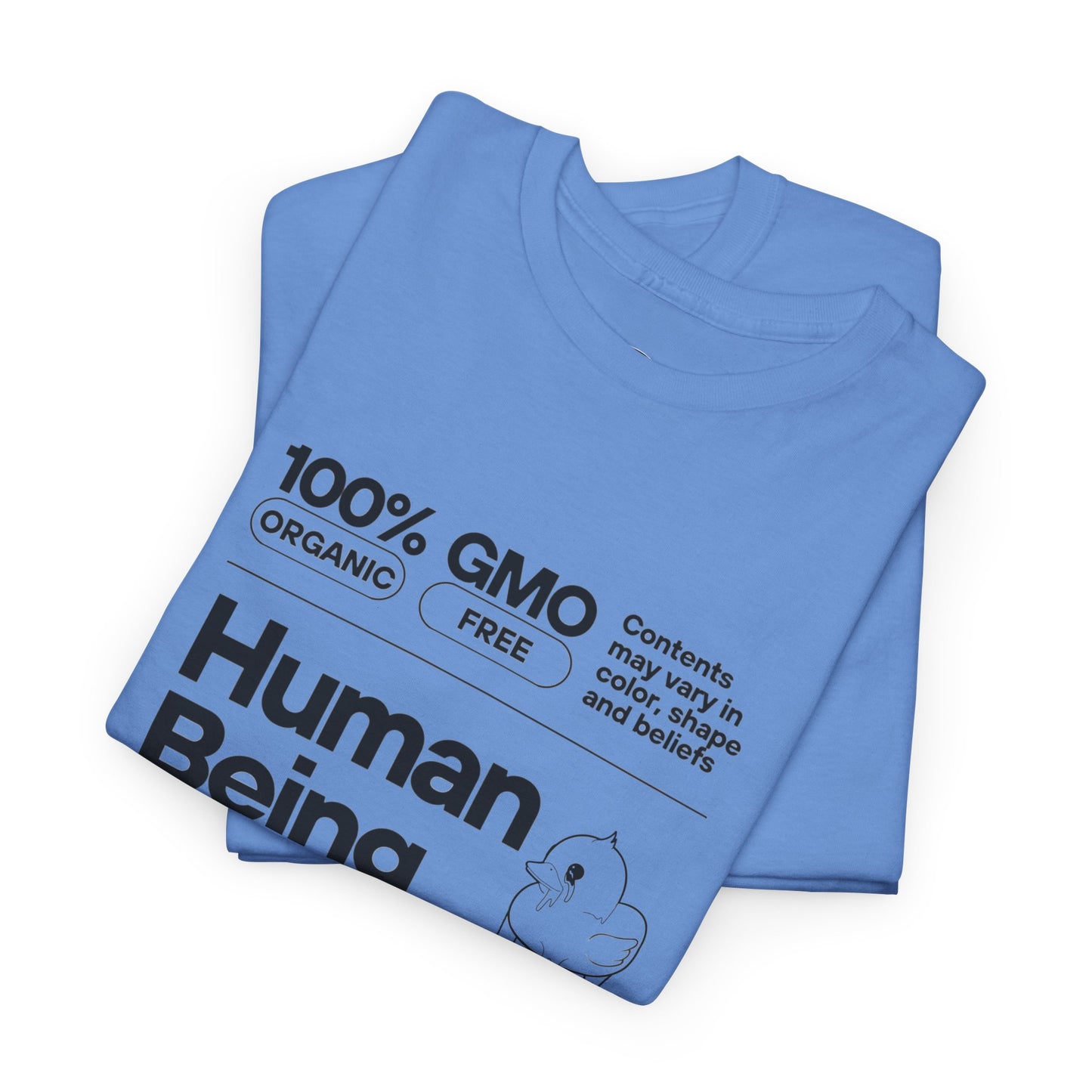 Human Being Shipping Label 100% Cotton Tee x BLK