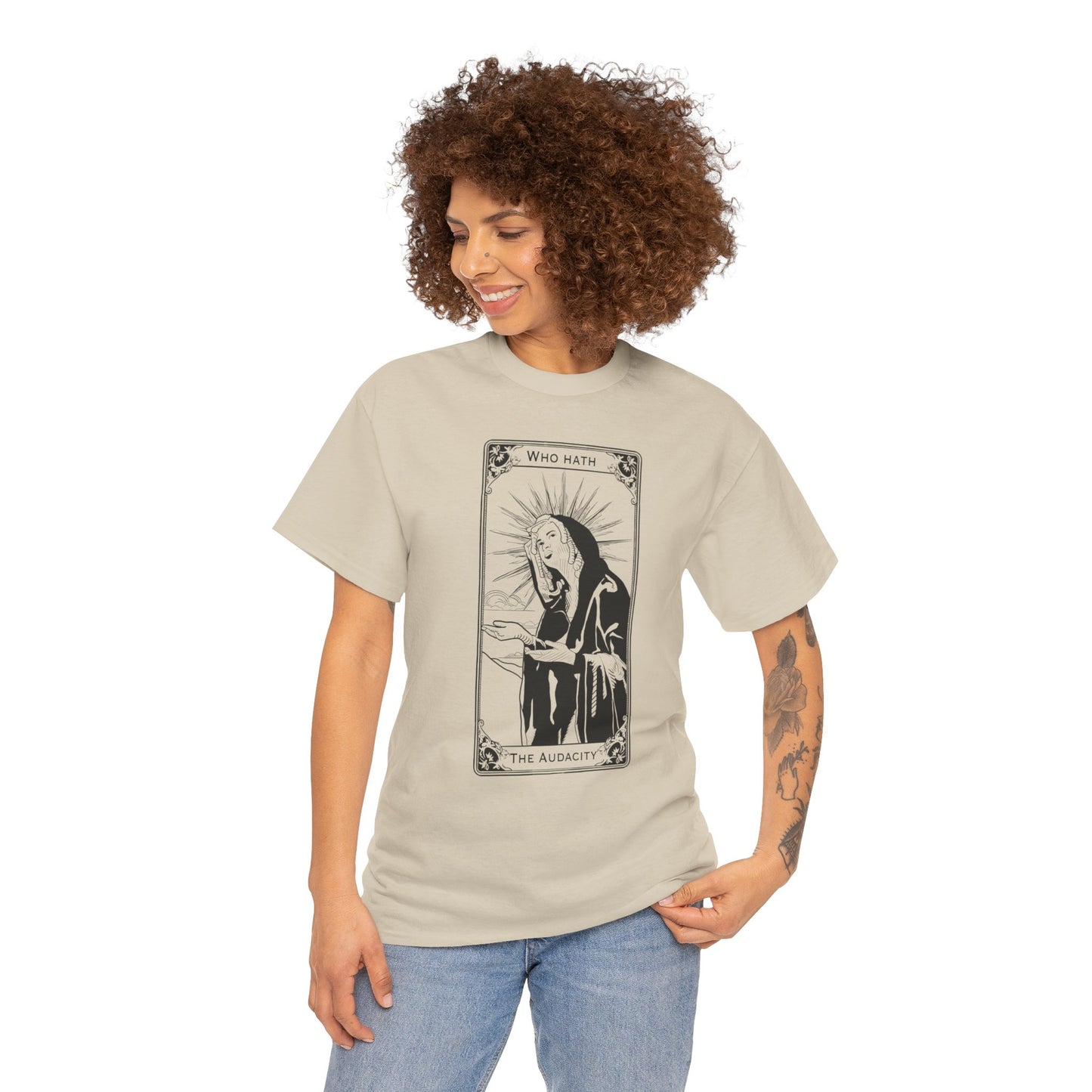 The Audacity Tarot Card 100% Cotton Tee x BLK