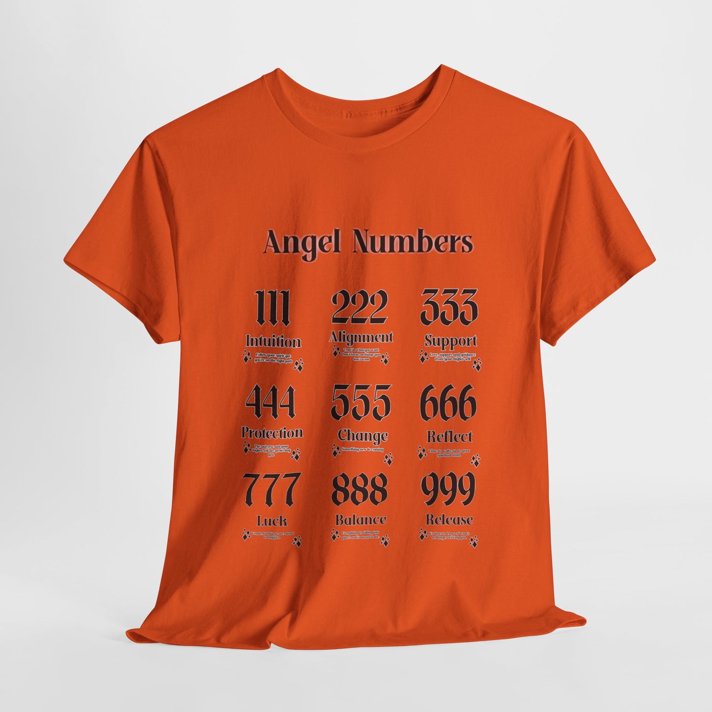 Angel Numbers - ALL BLK Heavy Cotton T-Shirt
