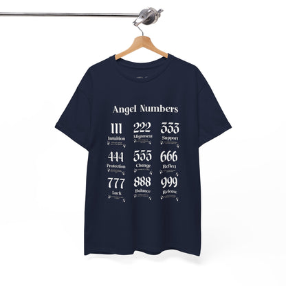 Angel Numbers - ALL WHT Heavy Cotton T-Shirt