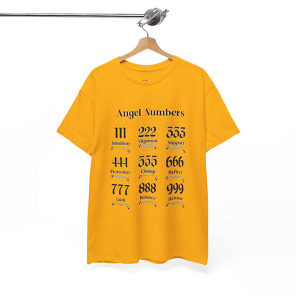 Angel Numbers - ALL BLK Heavy Cotton T-Shirt
