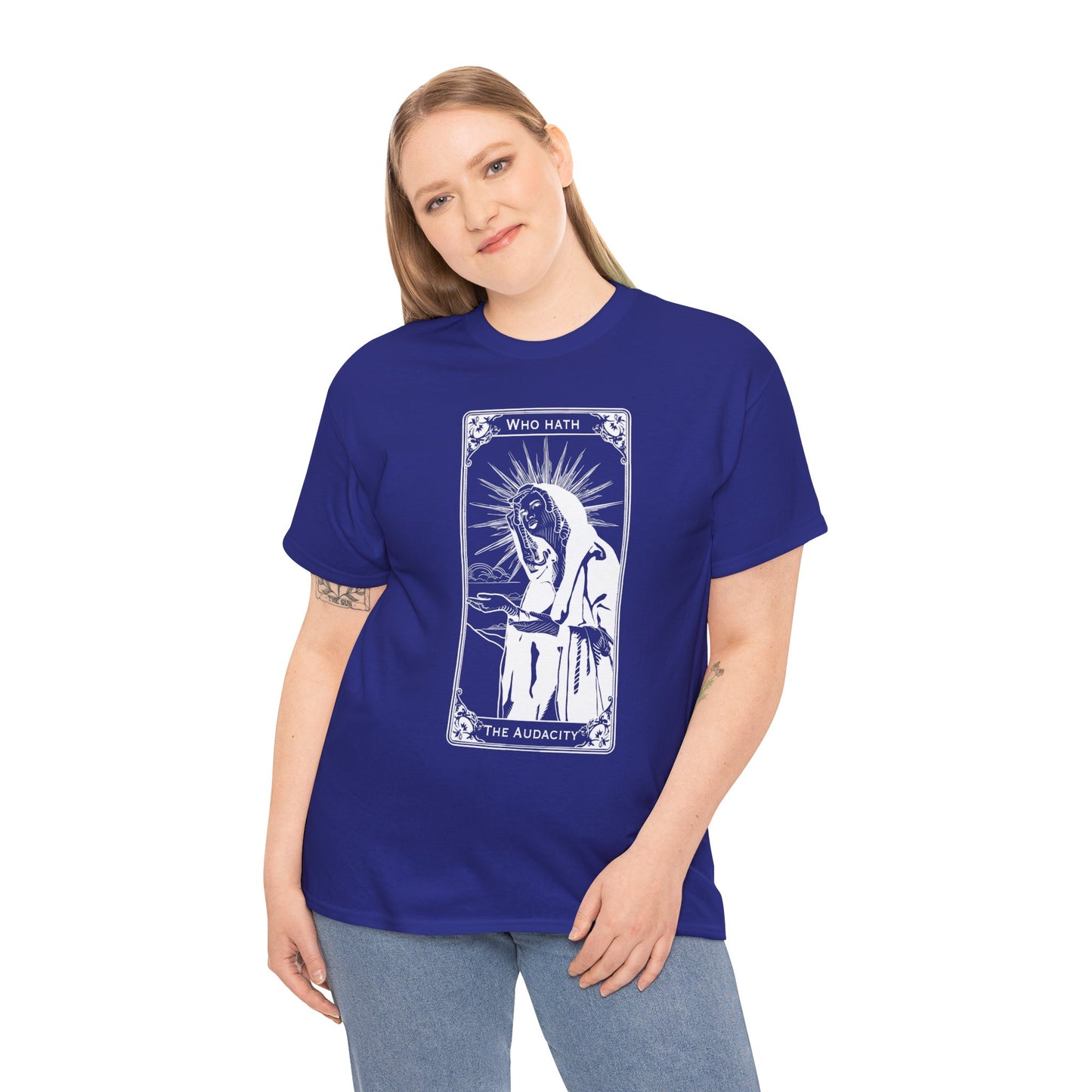 The Audacity Tarot Card 100% Cotton Tee x WHT