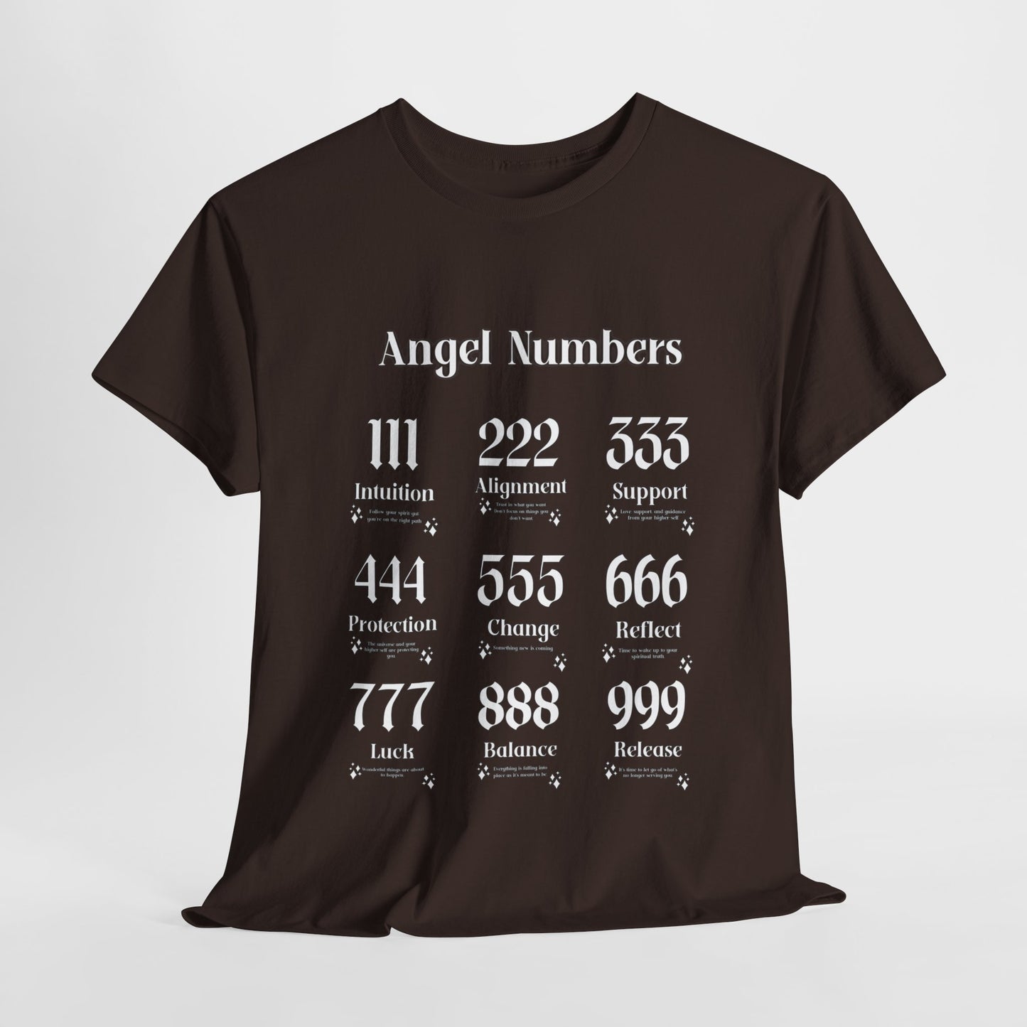 Angel Numbers - ALL WHT Heavy Cotton T-Shirt