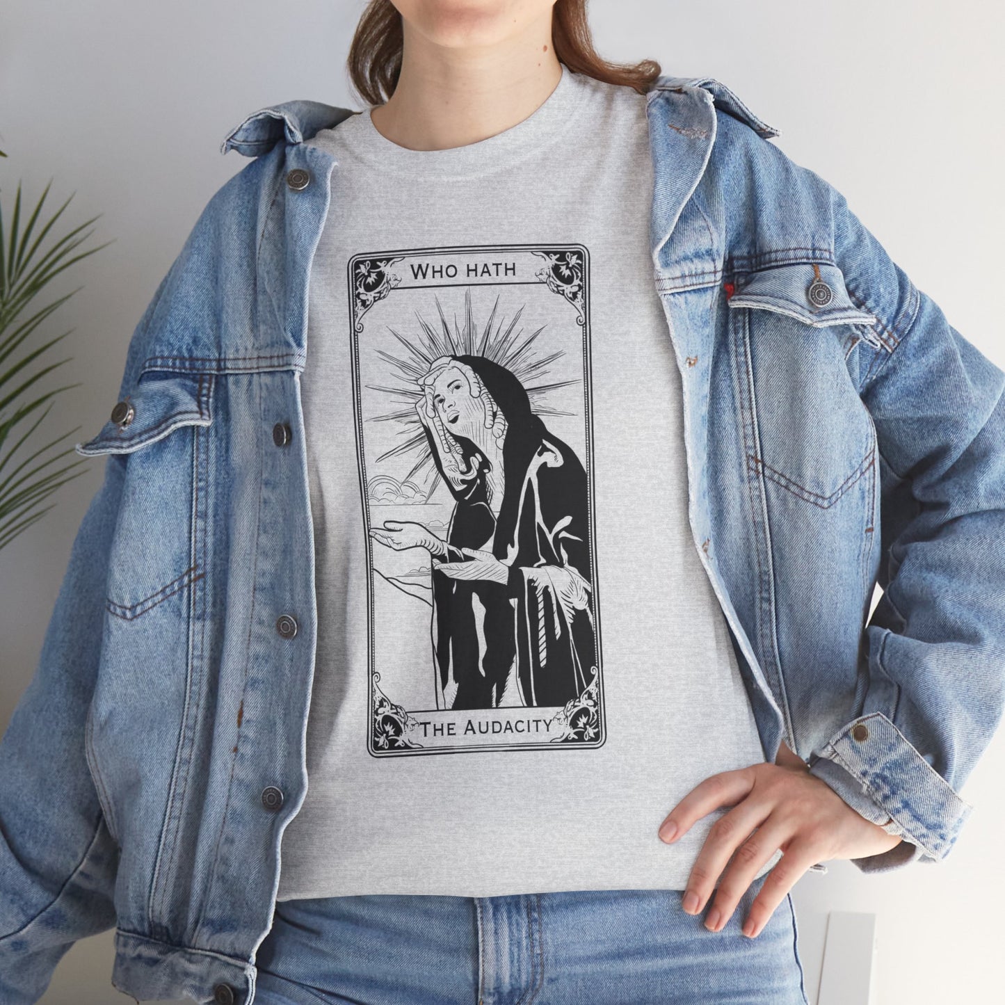 The Audacity Tarot Card 100% Cotton Tee x BLK