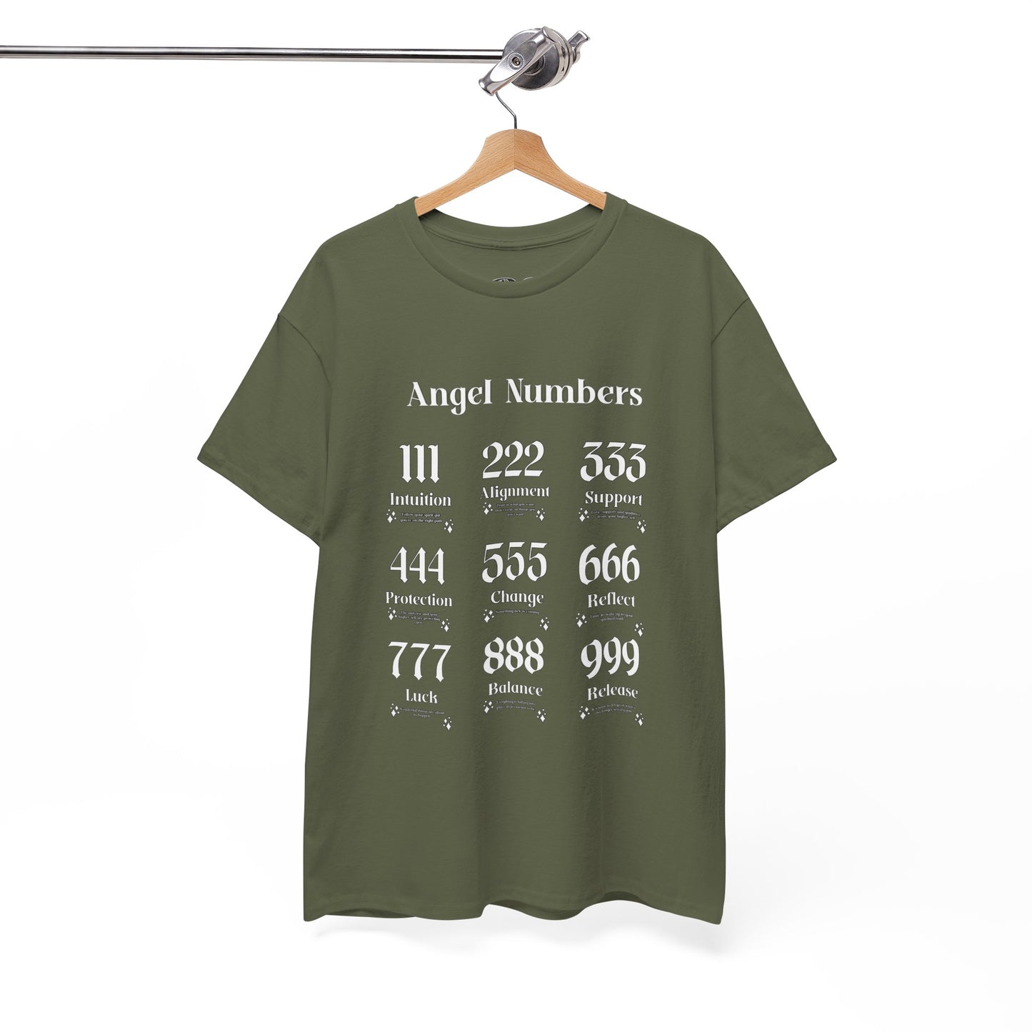 Angel Numbers - ALL WHT Heavy Cotton T-Shirt