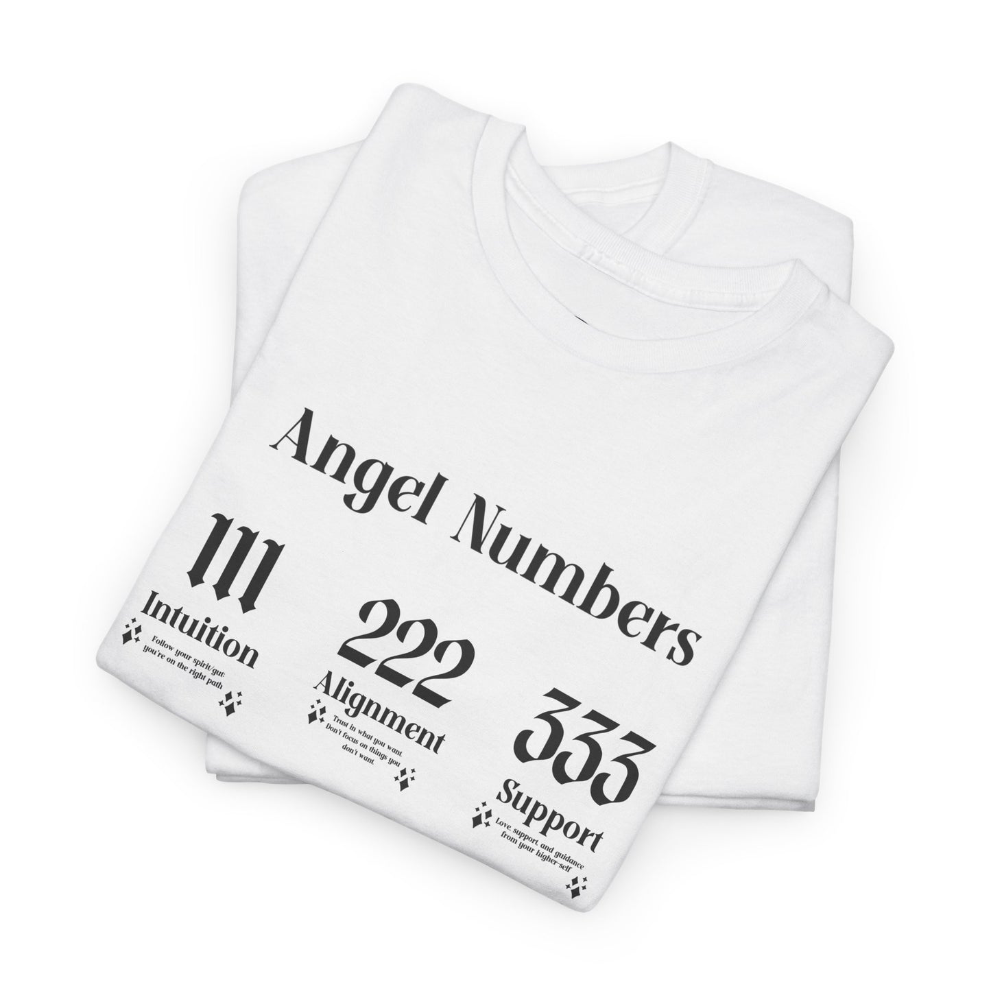 Angel Numbers - ALL BLK Heavy Cotton T-Shirt