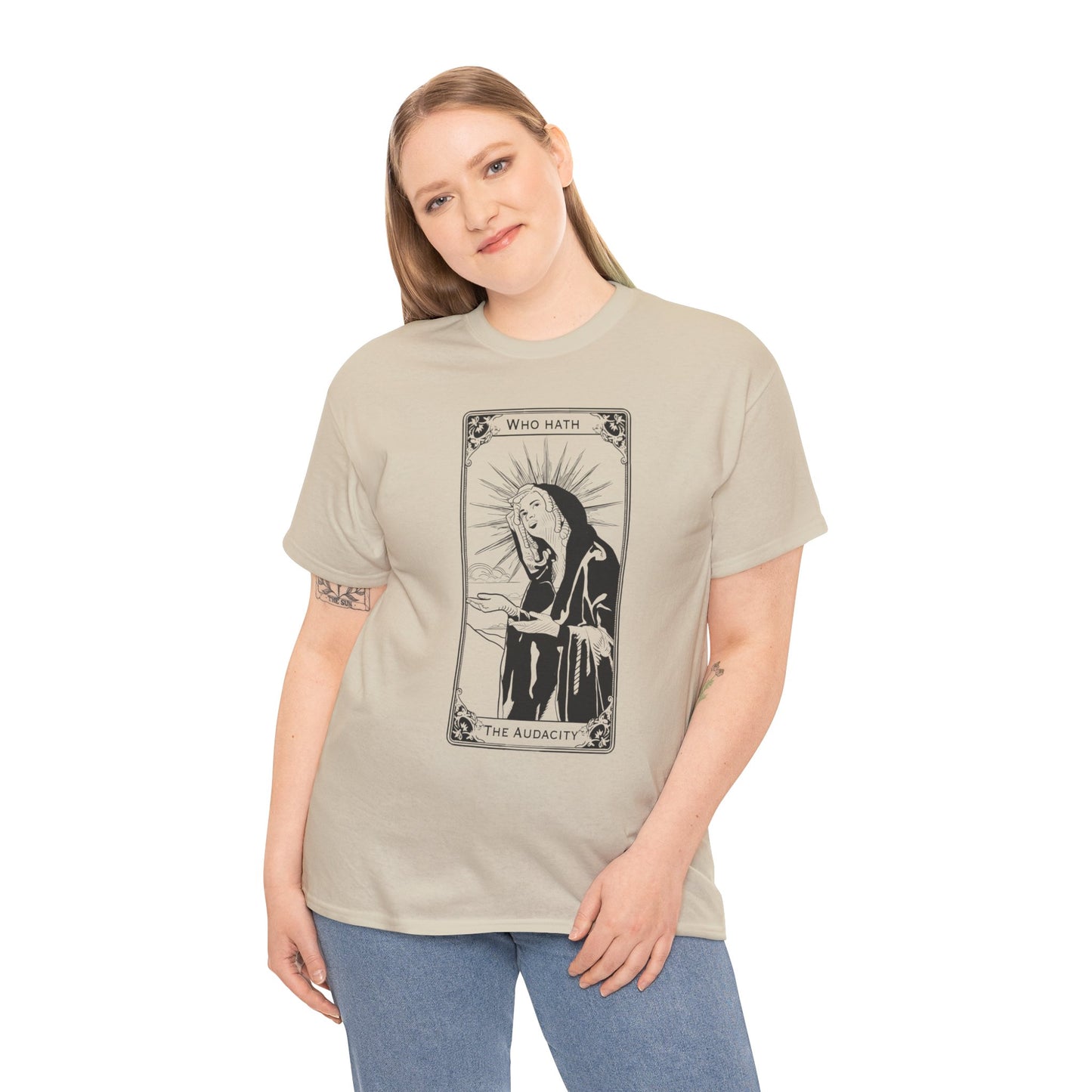 The Audacity Tarot Card 100% Cotton Tee x BLK