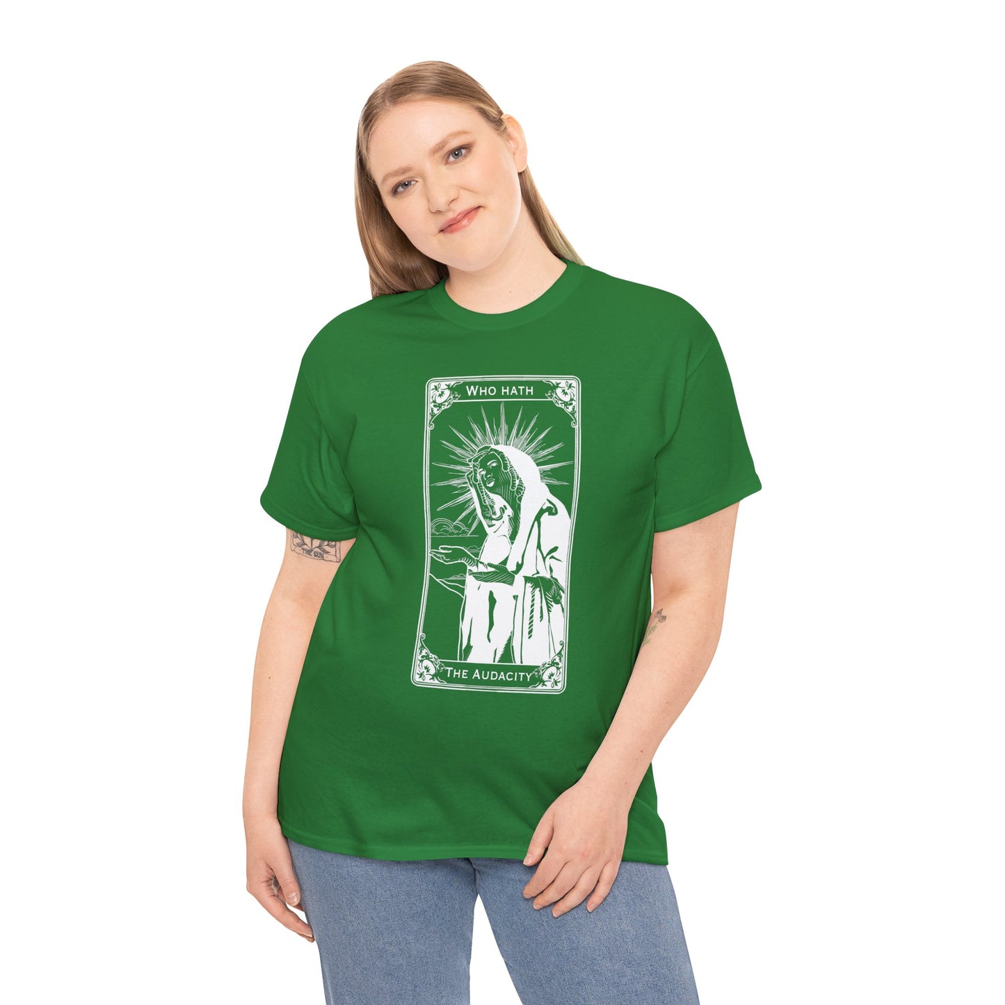 The Audacity Tarot Card 100% Cotton Tee x WHT